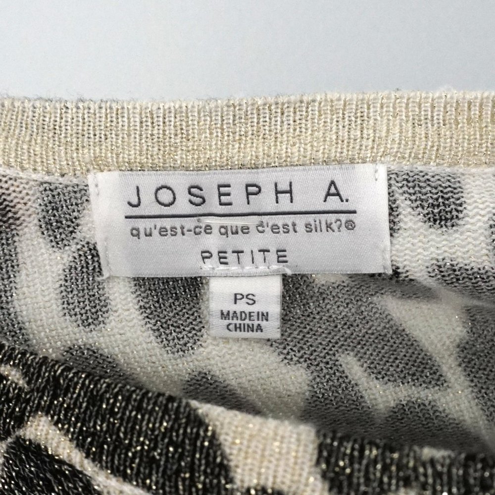 Joseph A Multicolor Leopard Cat Print Metallic Fi… - image 4